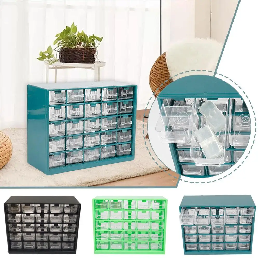 25 Multi-grid Drawer Parts Box Wall-mounted Screw Classification Tool Component Hardware Accessories Storage Box Spacer Q5A2