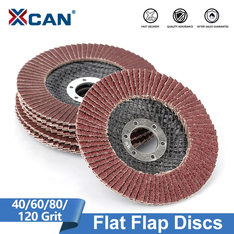 

XCAN Grinding Discs 115/125mm Flap Sanding Disc 1/4Pcs Grinding Wheels Wood Cutting for Angle Grinder Abrasive Tool Sanding Disc