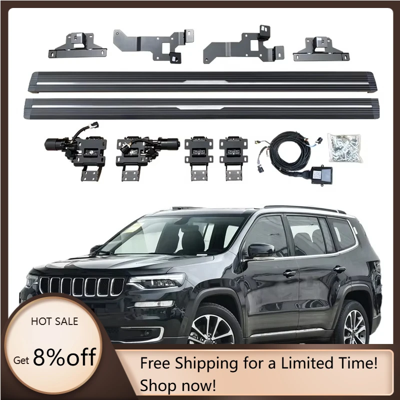 

Electric Running Boards Retractable Aluminum Alloy Automatic Power Side Step for Grand Commander 2018-2024 with Carry Bag