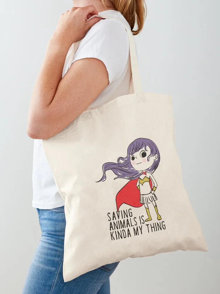 Saving Animals is Kinda My Thing Animal Rescue Rescue League Tote Bag Canvas Shopper Customizable tote bag shopping trolley bag