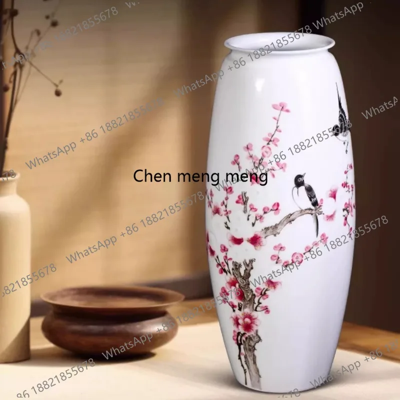 

Jingdezhen ceramic vase flower arrangement home living room Bogu rack hand-painted pastel decoration ornament