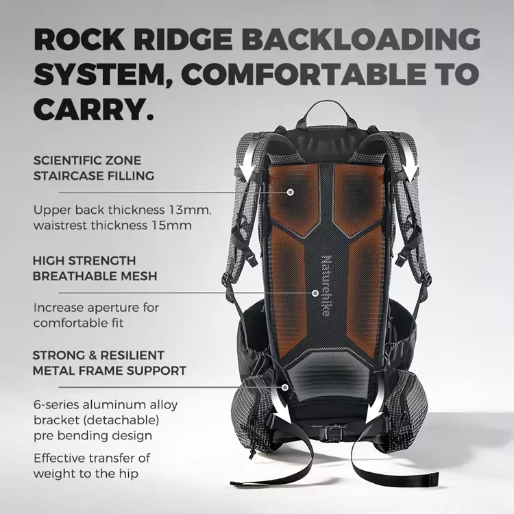 Naturehike Wanderrucksack 60+5L Große Kapazität Rock Series 2.0 Outdoor-Sporttasche Camping Klettern Reise Wasserdichter Rucksack – Detail 18