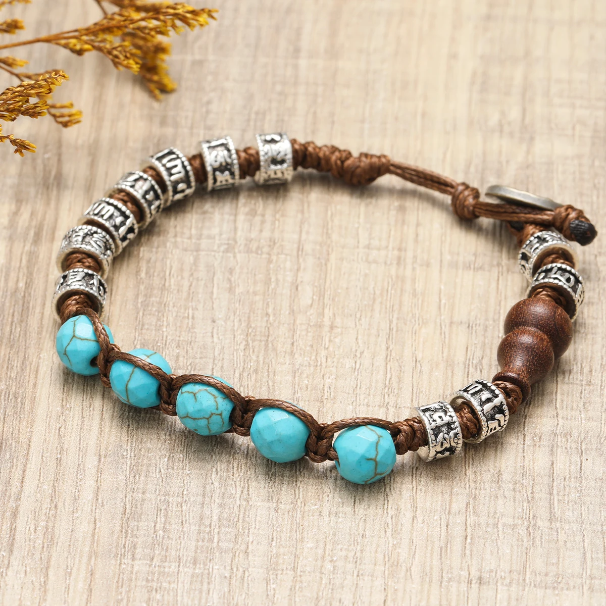 Soul healing bracelets, natural stone hand-woven bracelets, women's men's bracelets. Tibetan style bracelet