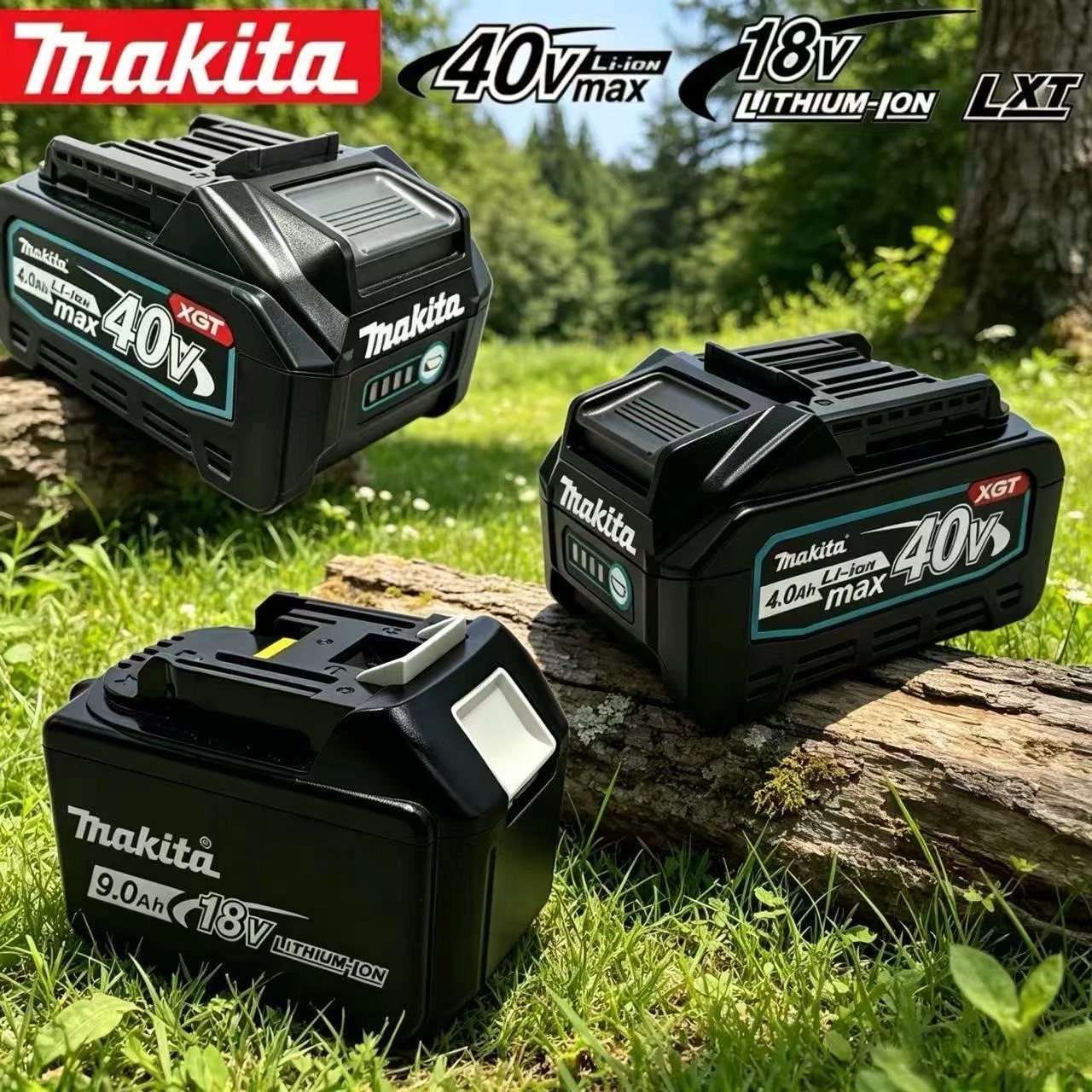

Makita 40V 4.0Ah MAX XGT & 18V 9.0Ah LXT Lithium-Ion Battery Pack, 100% Compatible with BL4040 BL4050 BL4080 for Makita Tools