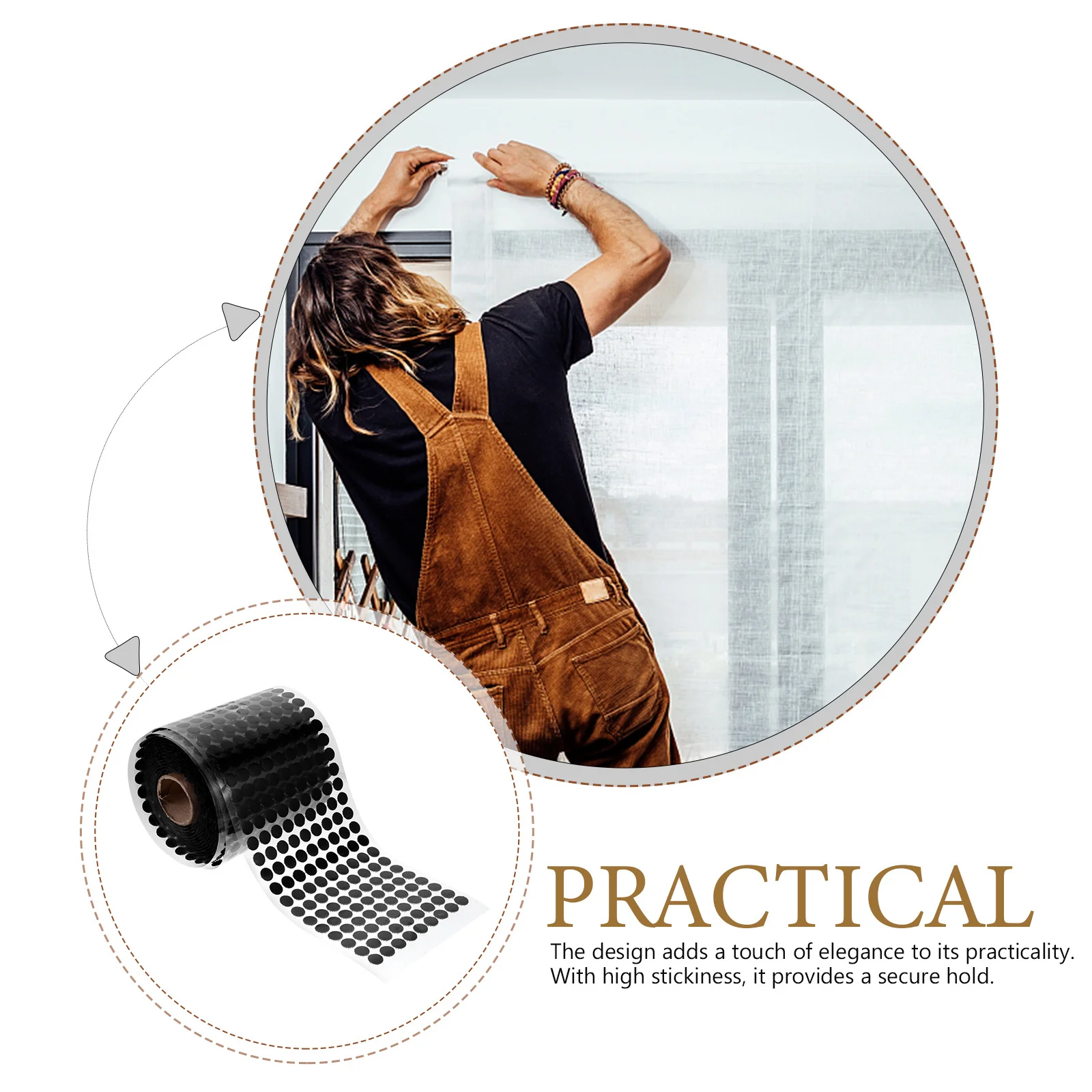 1000 قطعة خطاف خلفي حلقة أشرطة متينة السجاد القابضون للمنزل المطبخ الحمام عدم الانزلاق البساط منصات لاصقة قوية مزدوجة الوجهين