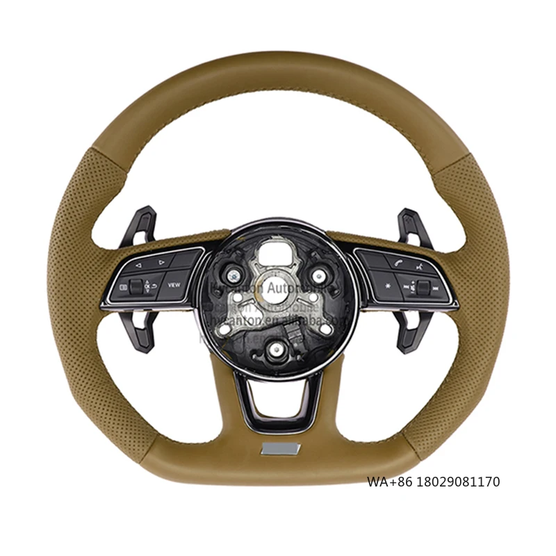 

Перфорированный гладкий кожаный руль с гарантией качества для Audi A3 A4 A5 A6L A7 A7L A8 Q5 Q7 B9 Руль