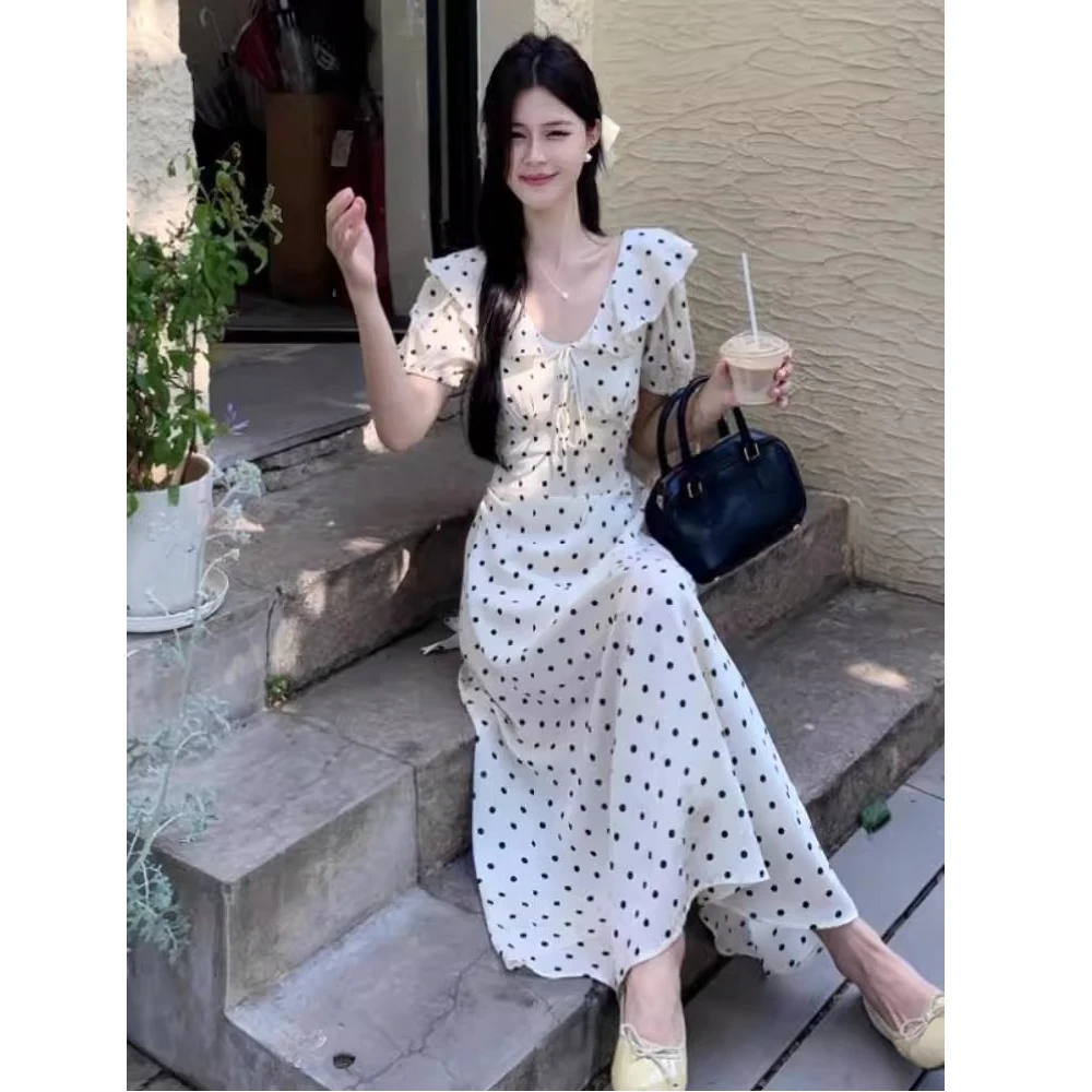 Vestidos de manga curta feminino petite outono tweed houndstooth faixas dupla face painéis em camadas meio aberto abotoado contrastante