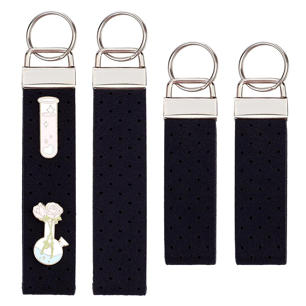 4Pcs Felt Pin Display Keychains Pin Holder Keychain for Backpack Car Interior Decor Brooch Traveling Jewelry Gift