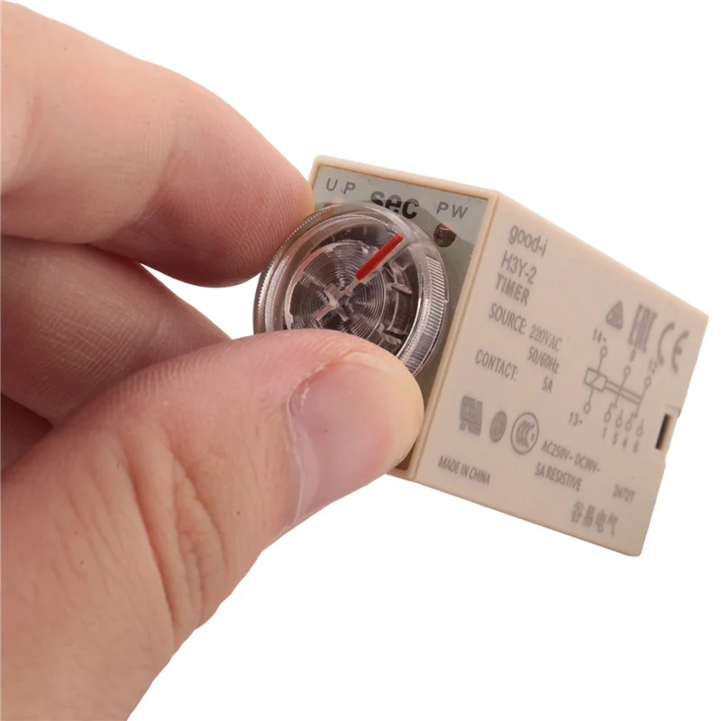 AT29-5X 10S Delay Timer Time Relay H3Y-2 AC 220V 8 PIN Adjusting Knob Control Timing Relay For Household Electrical Systems