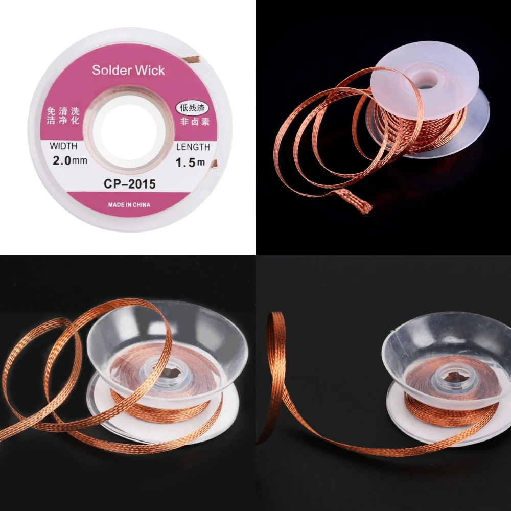 Aluminum Desoldering Pump Vacuum Tin Removal Pen Desoldering Mesh Braid Tape Copper Welding Solder Remover Flux BGA Repair Tool view 5