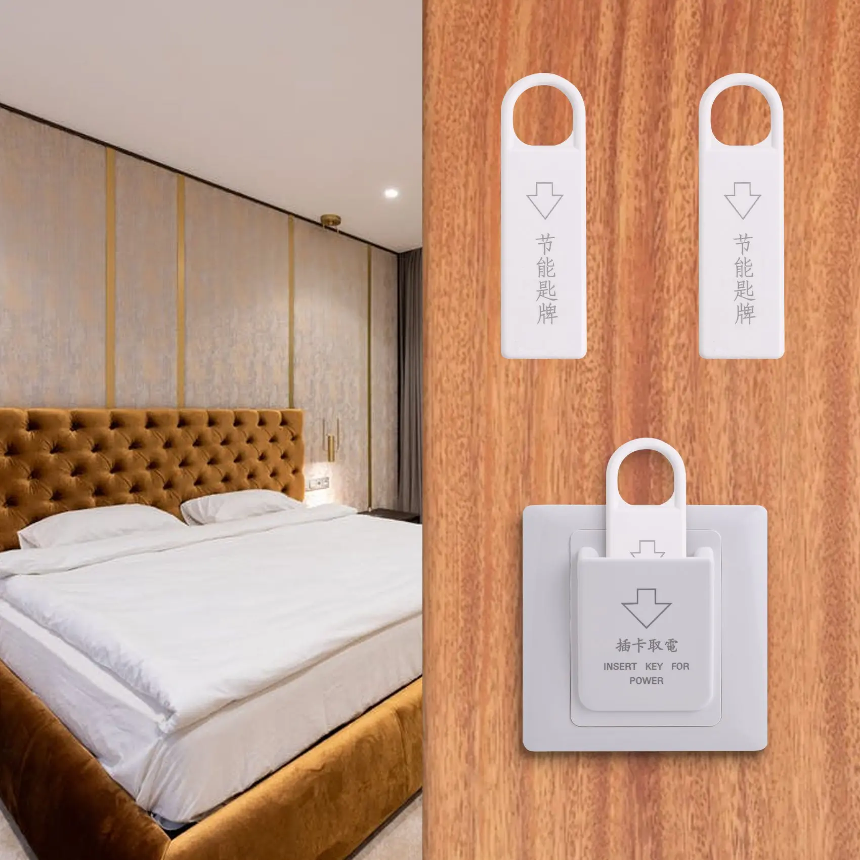 

B50C High Grade Hotel Magnetic Card Switch Energy Saving Switch Insert Key For Power With 3 Card