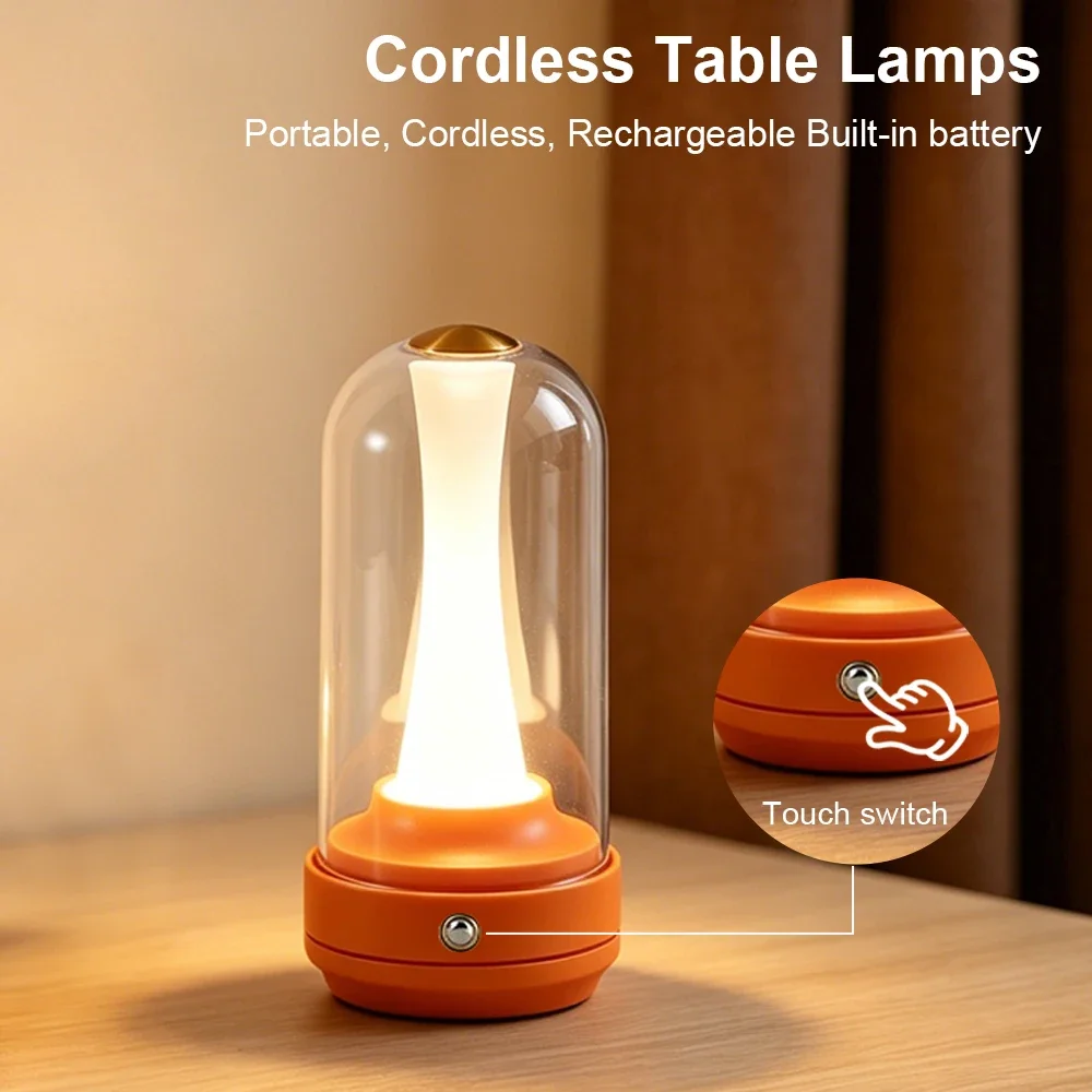 KFV LED Bedroom Lamps Sleeping Light Rechargeable Light Mood Light Home Bedside Desk Light Waterproof Outdoor Night Light Lamp