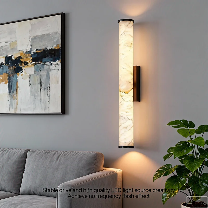 High-End Natural Marble Chandelier Nordic Style for Living Room Dining Room Bedroom Interior Lighting Decoration