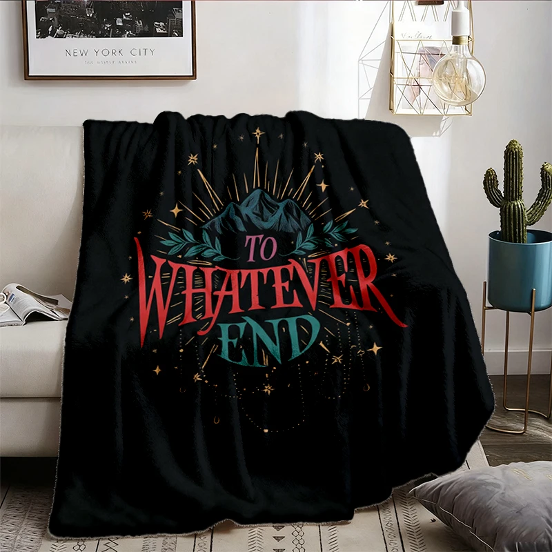 To Whatever End Flannel Blanket, Fireheart Flannel Blanket, Sarah J Maas Gift, Aelin Galathynius Flannel Blankets