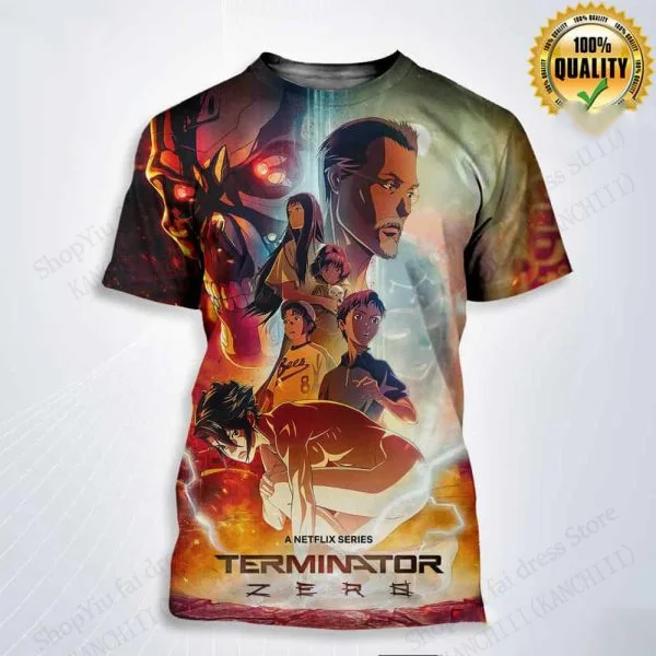 

Horrror Movie Terminator 3d Print T-shirt Men Women Fashion Casual Short Sleeve T shirt Plus Size Daily Tops Tees Men's Clothing