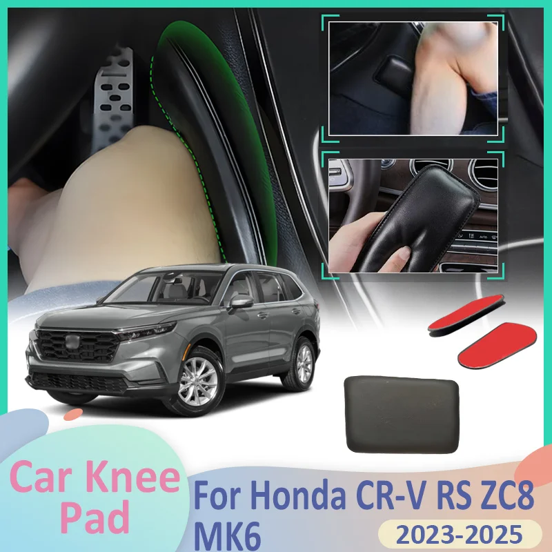 

For Honda CR-V CRV RS ZC8 MK6 2023~2025 2024 Car Leg Knee Pad PU Foot Lether Center Control Elbow Cushions Auto Armrest Interior