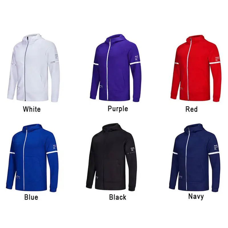 Kurtka do biegania Karentea mężczyźni z kapturem sport Jogging odblaskowa odzież sportowa Outdoor Unisex kobiety siłownia oddychający płaszcz