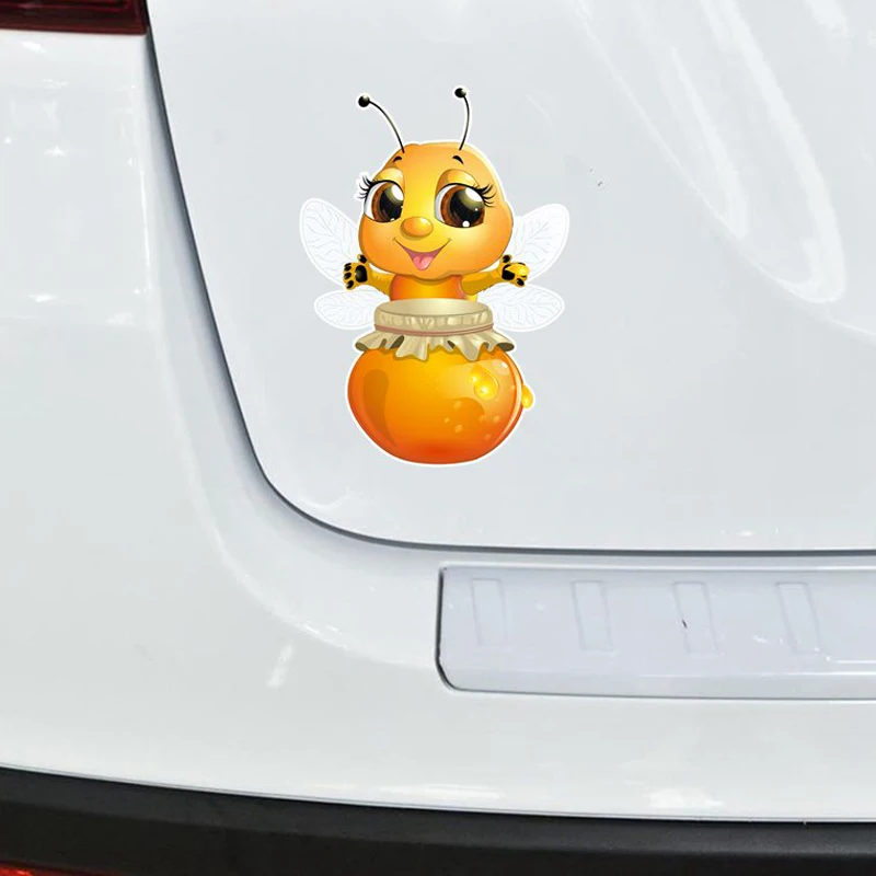 M1040# Cartoon Beautiful Lovely Honey Bee Waterproof Vinyl Decal Car Accessories Decor Pegatinas Para Coches