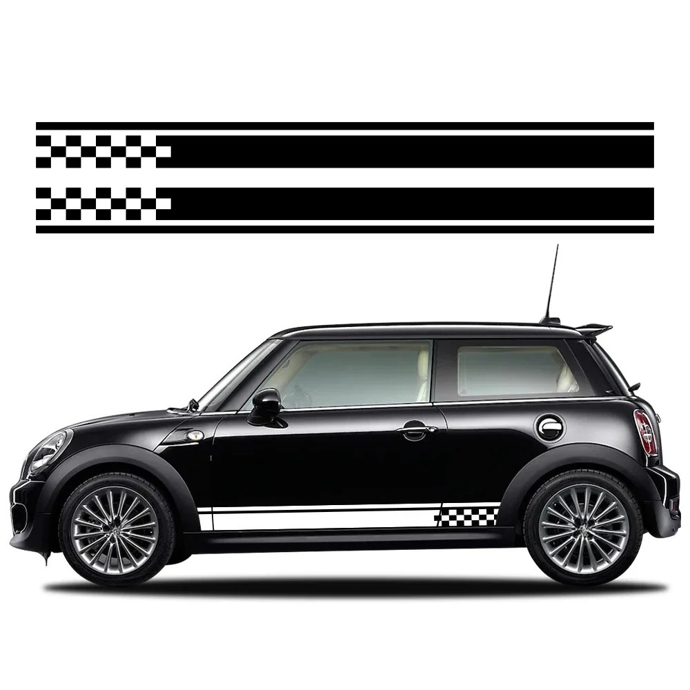 Car Side Stickers Stripes Racing Car Body DIY Decoration Vinyl Decals For MINI Cooper S One JCW F56 F55 F60 R56 R60 R61 R56 F54