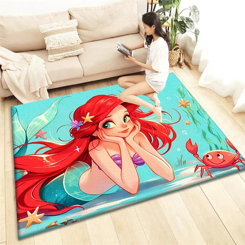 Little Mermaid Ariel Carpet for children,Living room Bedroom floor mat Kitchen mat Children's Bedroom Mat,room decor，Child‘s Art