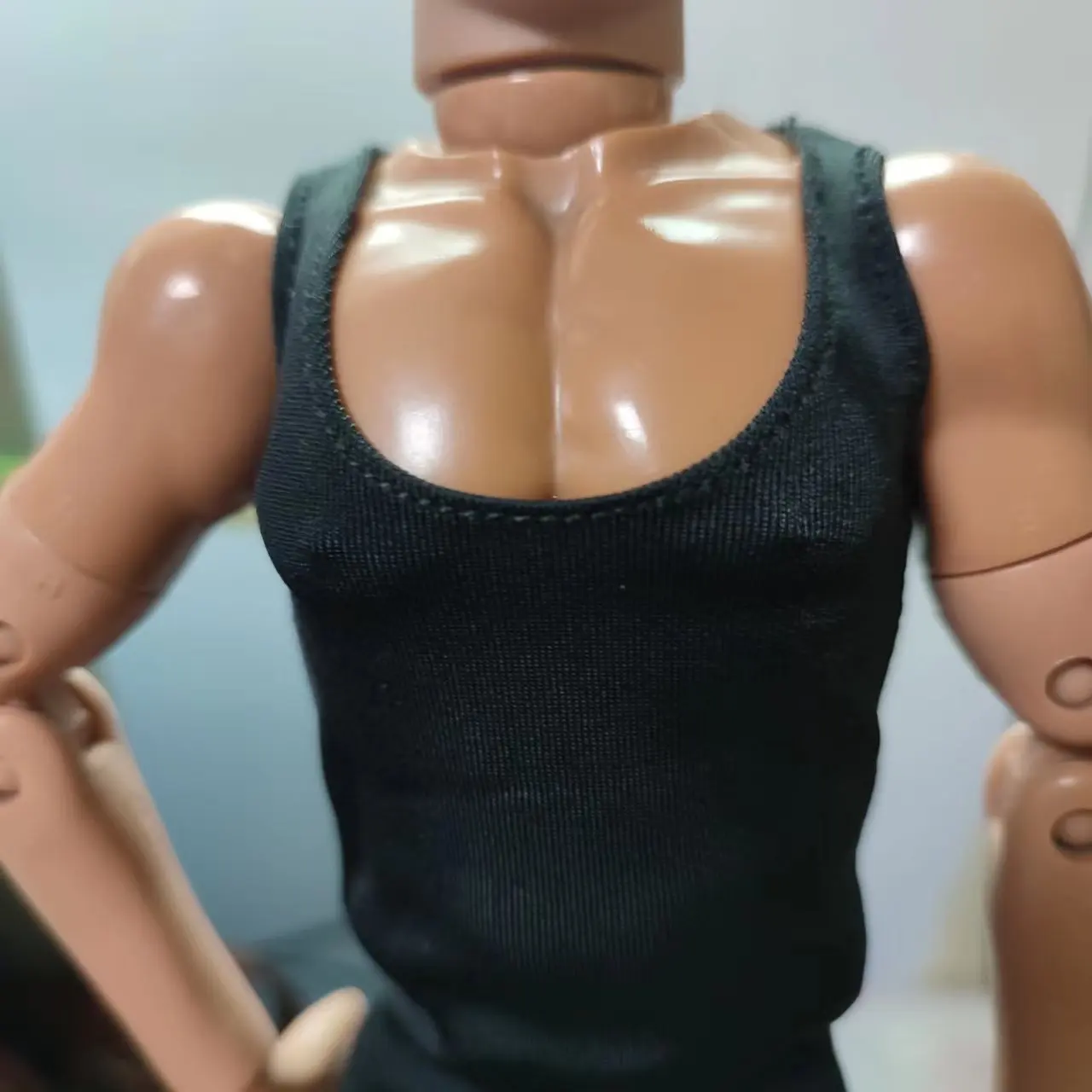 店内FB01 1/6スケールアクションフィギュア男性用服 強力ストレッチローネックベスト スリムフィット12インチ筋肉質男性ボディフィギュア用
