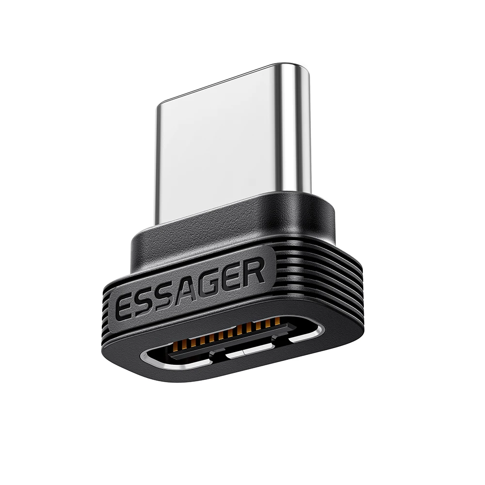Adapter Essager Type-C do Type-C OTG z zabezpieczeniem przed kurzem, obsługujący ładowanie i synchronizację danych, kompatybilny z iPhone 17, Xiaomi 17 i innymi smartfonami. — 2