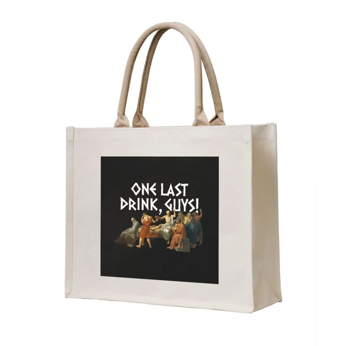 

Socrates, one last drink - youth of athens Tote Bag canvas tote Custom bag Portable shopping bag large size bags