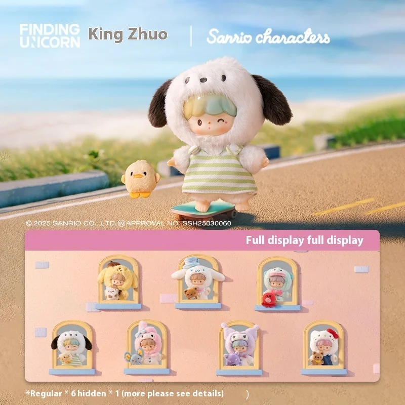 

Genuine Sanrio Family Characters X ZZoton Love-League Buddies Series Doll Blind Box Pendant Hello Kitty Kuromi Melody Toys Gifts