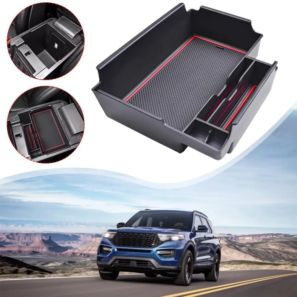 Center Console Tray For Explorer 2020 2021 2022 2023 2024 Armrest Storage Box Car Center Control Armrest Box Accessories U8W4