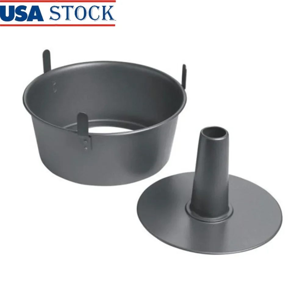 

Professional Non-Stick 2-Piece 9.5-Inch Angel Food Cake Pan with Feet Easy Release Dishwasher Safe Baking Tool Cakes