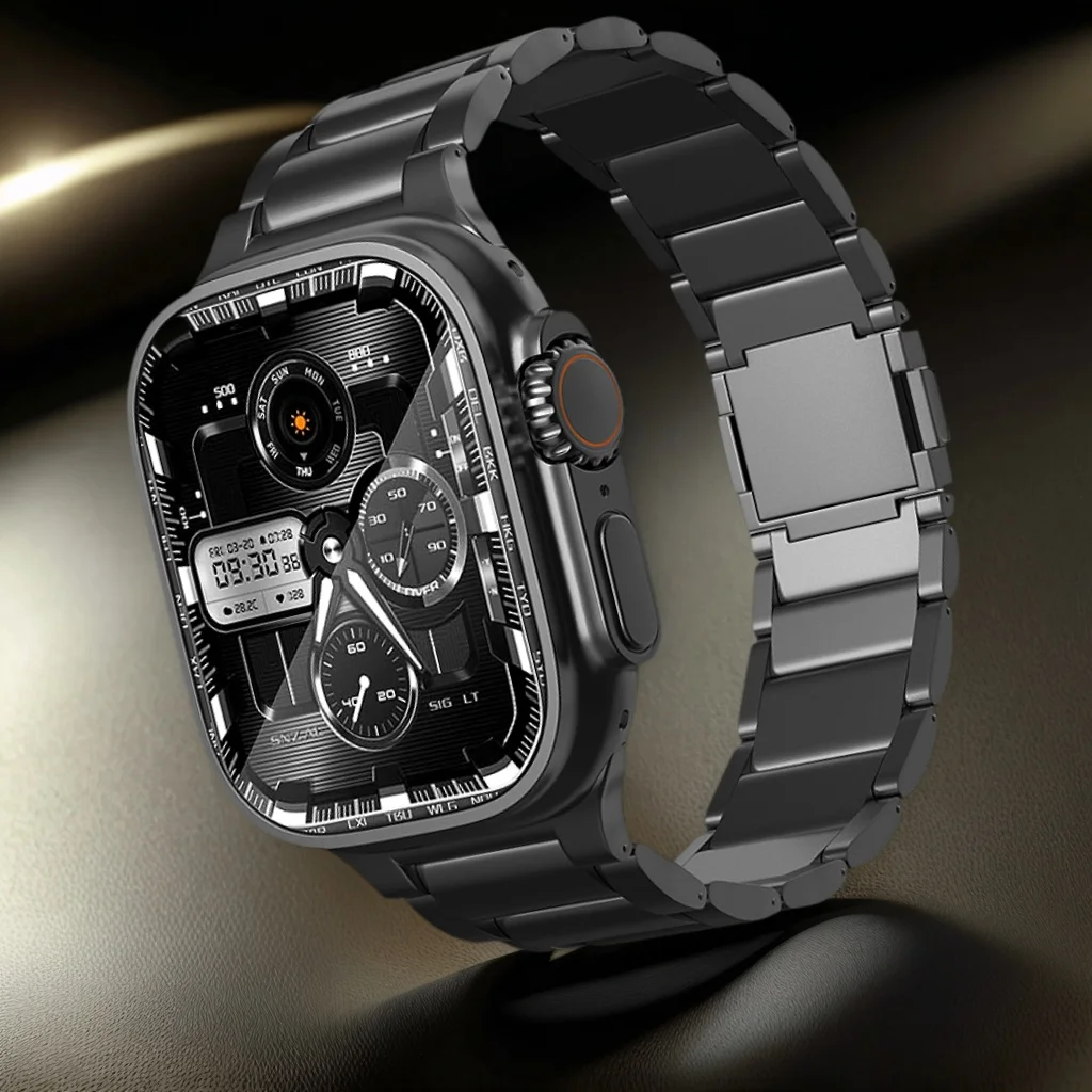 

Магнитный титановый ремешок для Apple Watch ultra 3 2 ремешка 49 мм 46 мм 45 мм 44 мм 42 Роскошный браслет iWatch серии 11 10 9 8 7 6 5 SE3