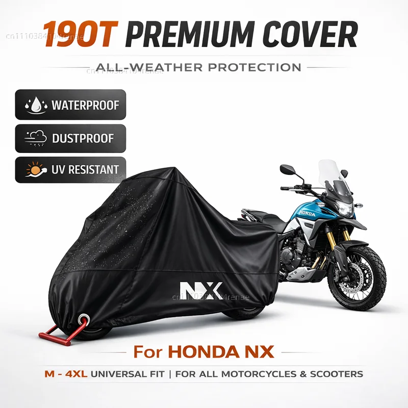 

For HONDA NX400 NX500 NX 400 NX 500 2024-2025 190T Motorcycle Cover Waterproof Dustproof UV Protection All Season