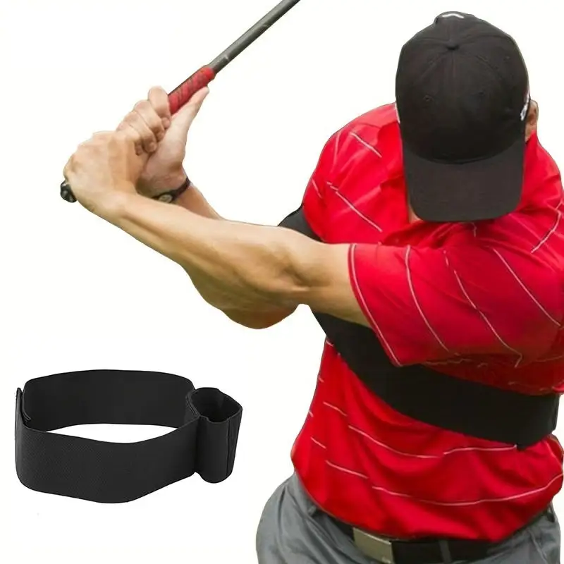

1Pcs Golf Swing Training Arm Band Golf Hand Posture Corrector Black Nylon Elastic Training Belt for Golf Beginner Practicing