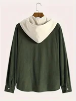 The 2025 New Fashion Trend Spring and Autumn Corduroy Hooded Jacket Is Comfortable and Casual for Daily Commuting for Men 4
