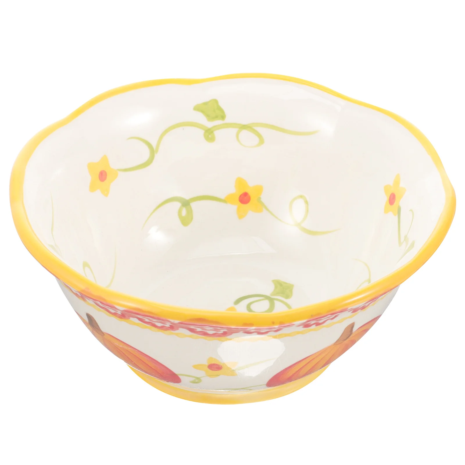 

Ceramic Decorative Pumpkin Bowl Relief Design Food Serving Salad Dessert Steak Kitchen Dinner Bowl Multi-Purpose