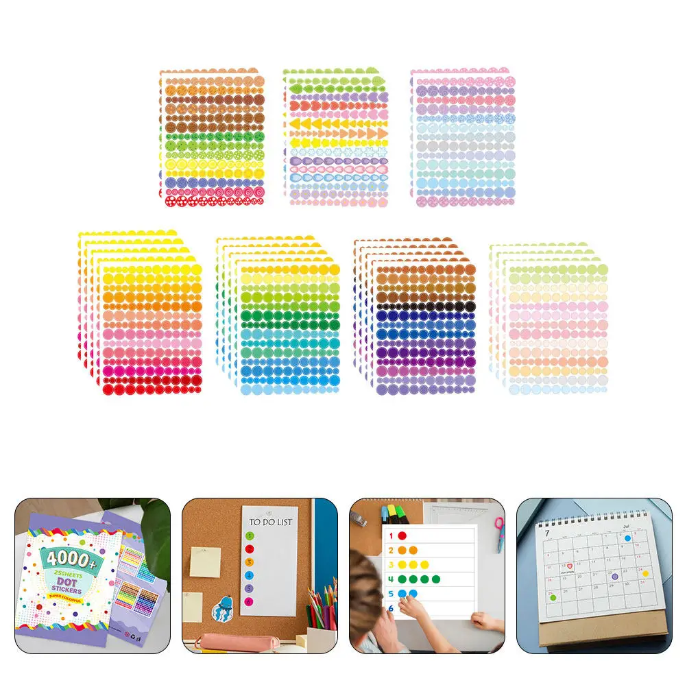 

Colorful Self-Adhesive Dot Stickers Round Circle Labels for Organization Color Coding Home Office School Sorting