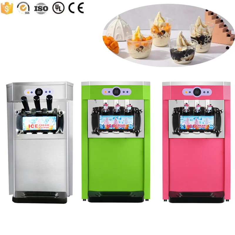 Professional Single Flavor Soft Serve Ice Cream Machine for Small Batches for Homemade Fruit and Milk Ice Cream