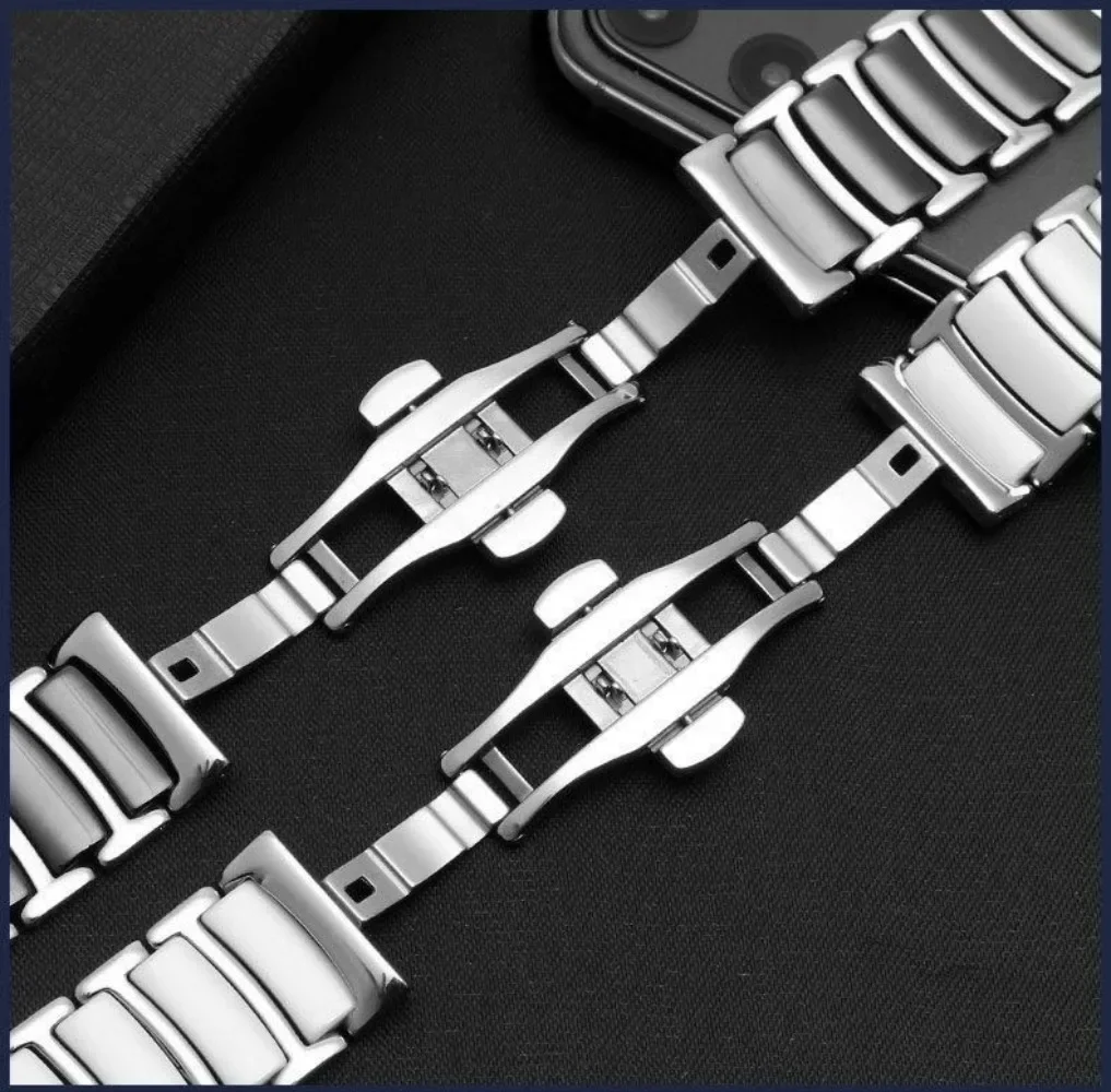 Ceramiczny + pasek ze stali nierdzewnej do zegarka Huawei Fit 3/4-pro bransoletka do zegarka do zegarka Huawei Fit 4/4pro metalowa opaska na nadgarstek Correa