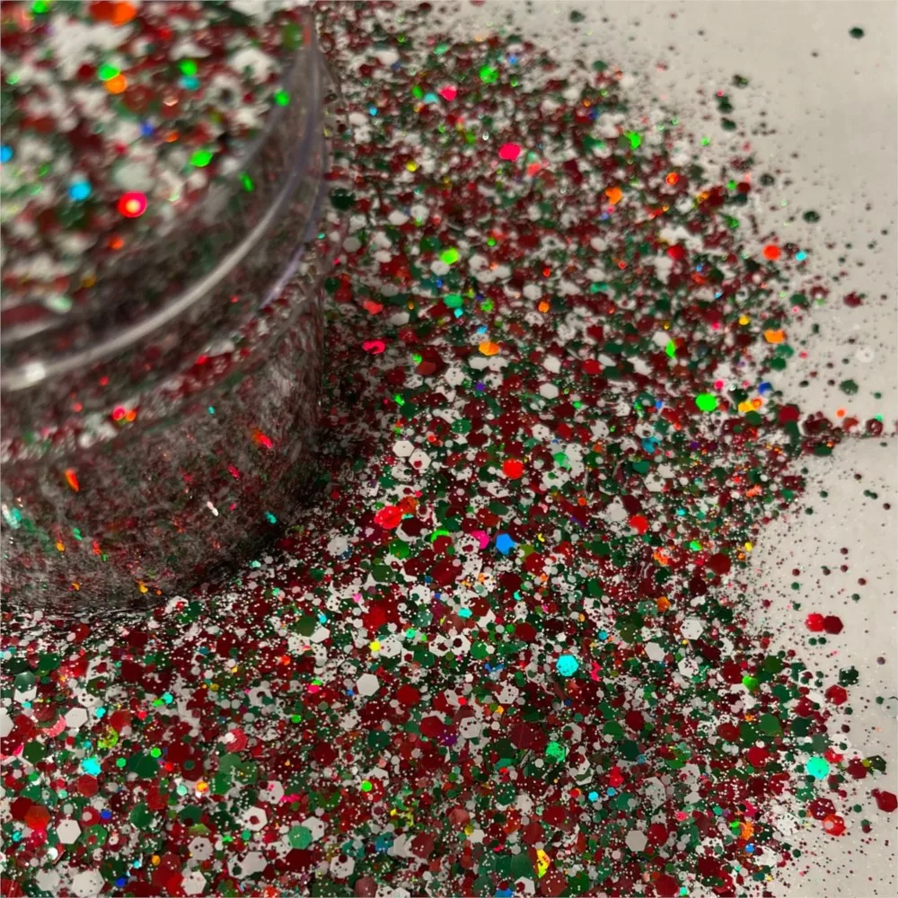 Net-50g Xmas Nail Glitter Christmas Tree Snowflake Flake Sequins DIY New Year Wedding Party Confetti Sequin Nail Art Paillettes