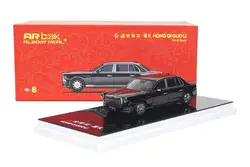 AR Box 1:64 HongQi U7 Black Diecast Model Car