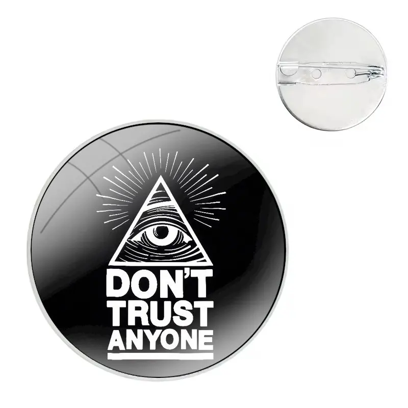 의류용 핀 배지 금속 브로치, 배낭 장식 선물, 피라미드 눈 기호, 일루미나티