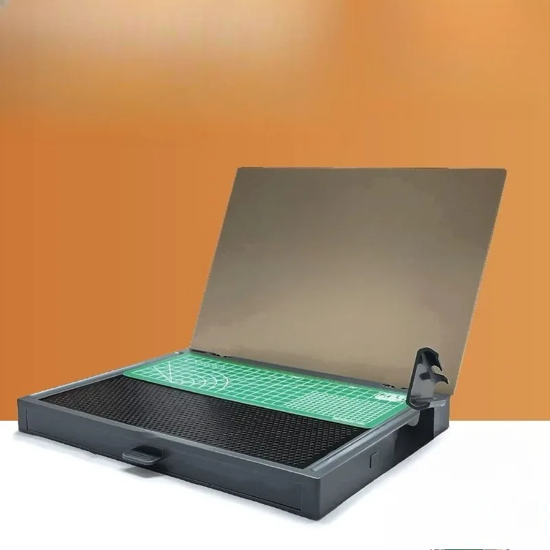 Model making workbench LED lamp magnifying glass cutting grinding dust removal element group
