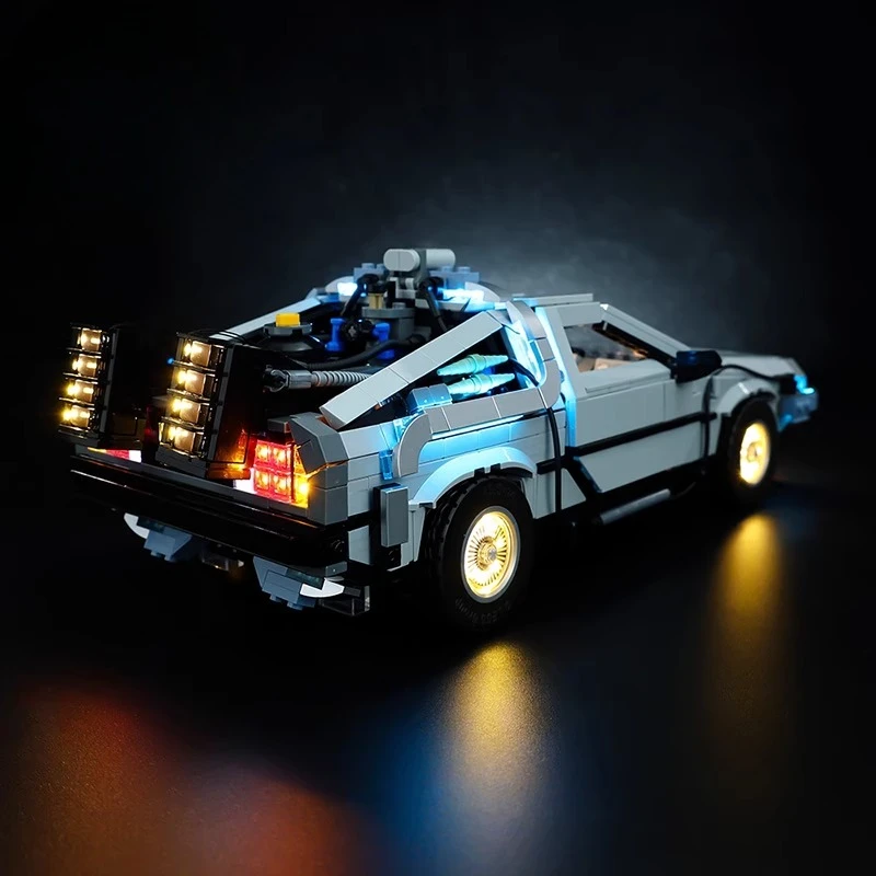 Conjunto de iluminação LED adequado para LEGO Back To The Future Time Machine DeLorean DMC-12 10300 (não incluindo blocos de construção)