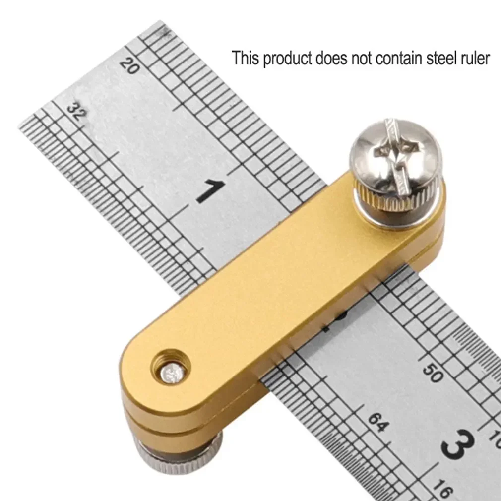 

Fashion Steel Ruler Positioning Block Woodworking Scribe Drawing Mark Line Gauge Carpenter DIY Measuring Carpenter Tools