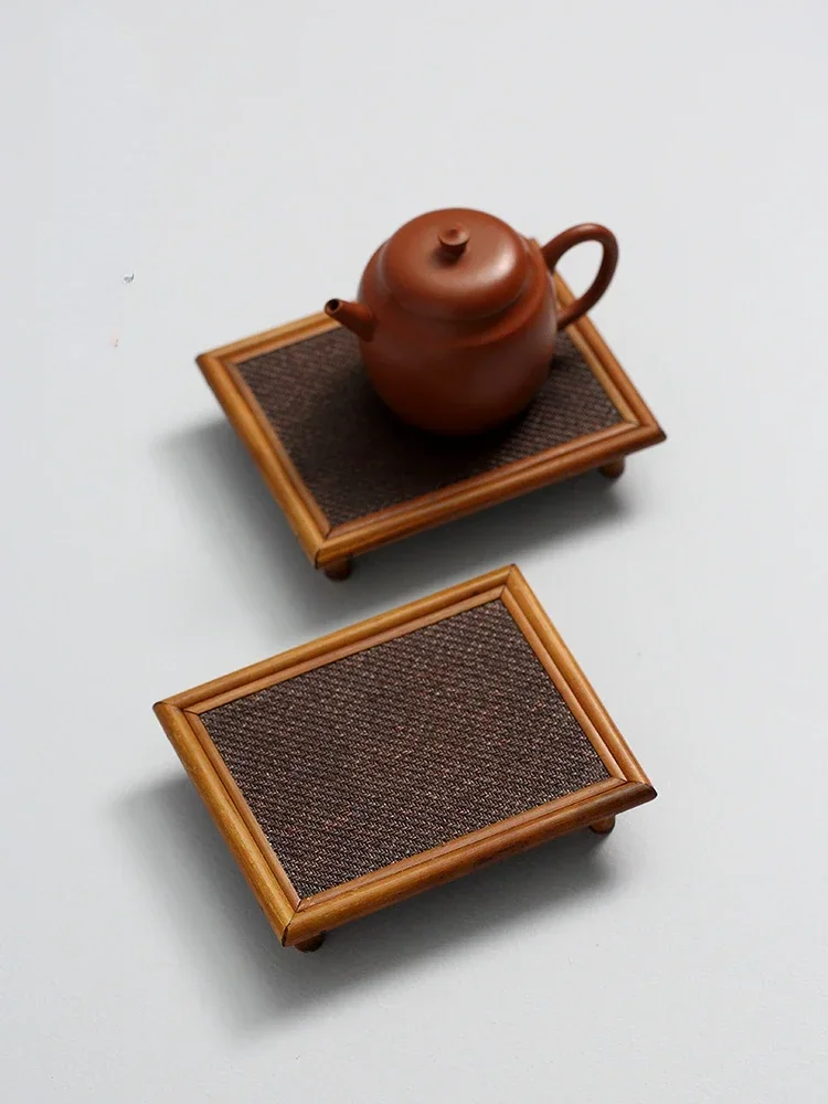 Table Phoenix Eyes Bamboo Small Tea Set StoragePlate Household Pot Mat Vine Mat Dry Soaking Table