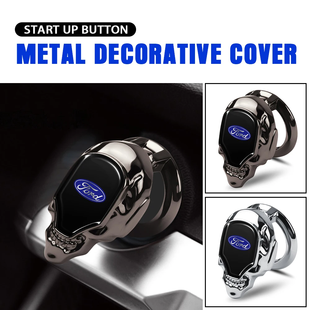 

Car One-key Start Button Cover Engine Stop Switch Button Accessory For Ford ST Racing Focus Fiesta Mondeo RS Kuga Mustang Escort