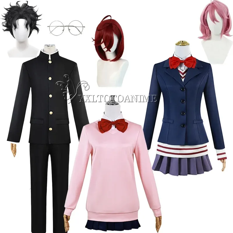 

Anime Dandadan DAN DA DAN Ken Takakura Momo Ayase Cosplay Aira Shiratori Costume Wig Black Uniform Hoodies Skirt Wig Man Woman
