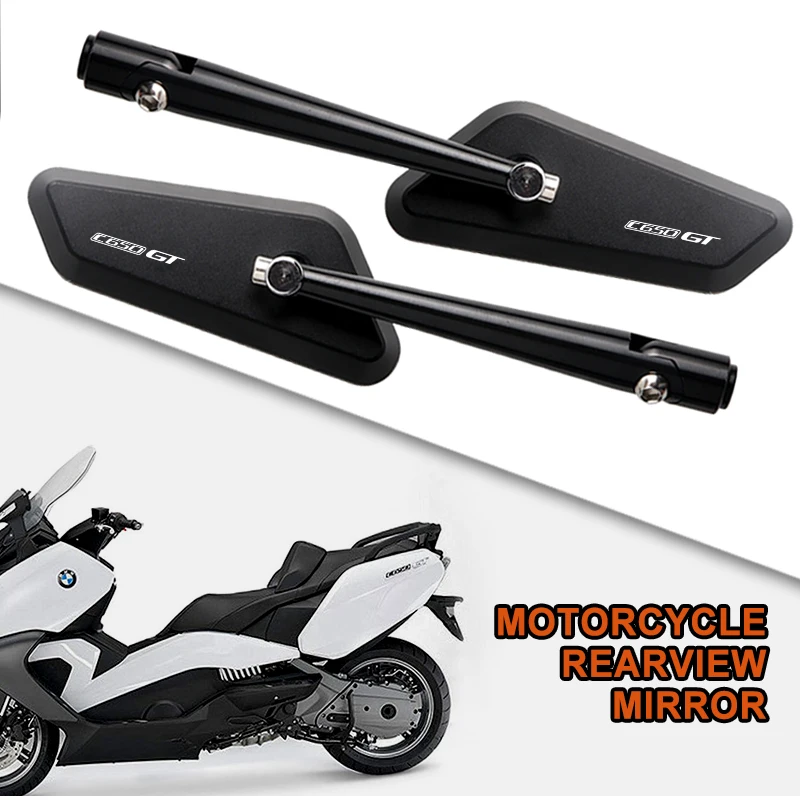 2Pcs/Pair Aluminum Motorcycle Rearview Mirror small Back Side Convex Mirror For BMW C600 SPORT C650GT C 650 GT 2012-2023