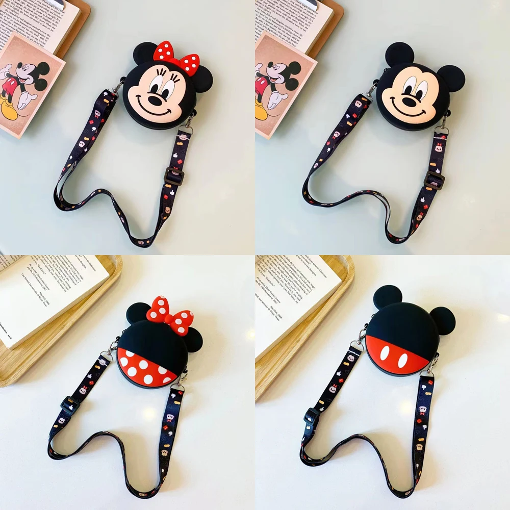 

Новый кошелек для монет Disney с Микки и Минни, мягкий силикагель, сумка через плечо для девочек, маленькая студенческая сумка на плечо, портативные женские мини-сумки