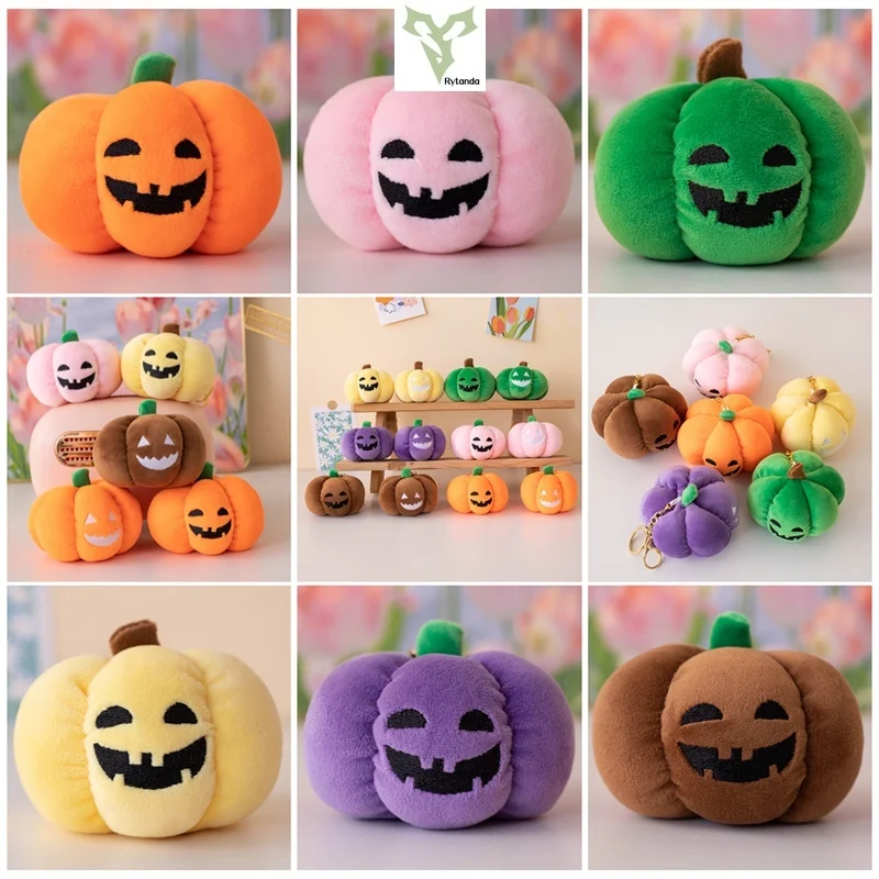 Rytanda Halloween Plush Toy Noctilucent Pumpkin Plush Pendant Stuffed Doll Children's Birthday Graduation Halloween Gift